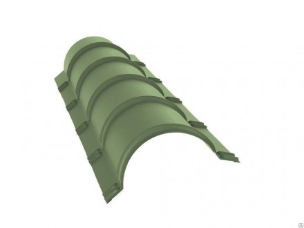 Планка конька круглого R110х2000 (ПЭ-6005-ОН) зел. мох